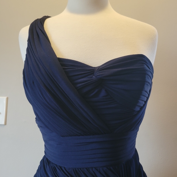Laundry by Shelli Segal One-Shoulder Cocktail Dress, Navy - Picture 6 of 7